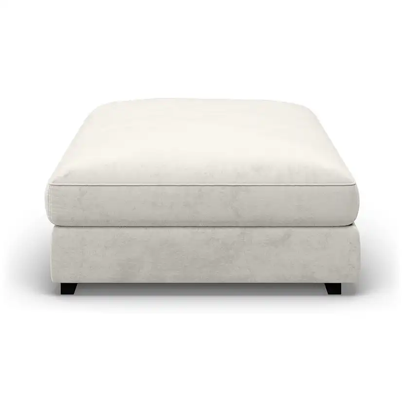 Dubai Fotpall Sammet Beige