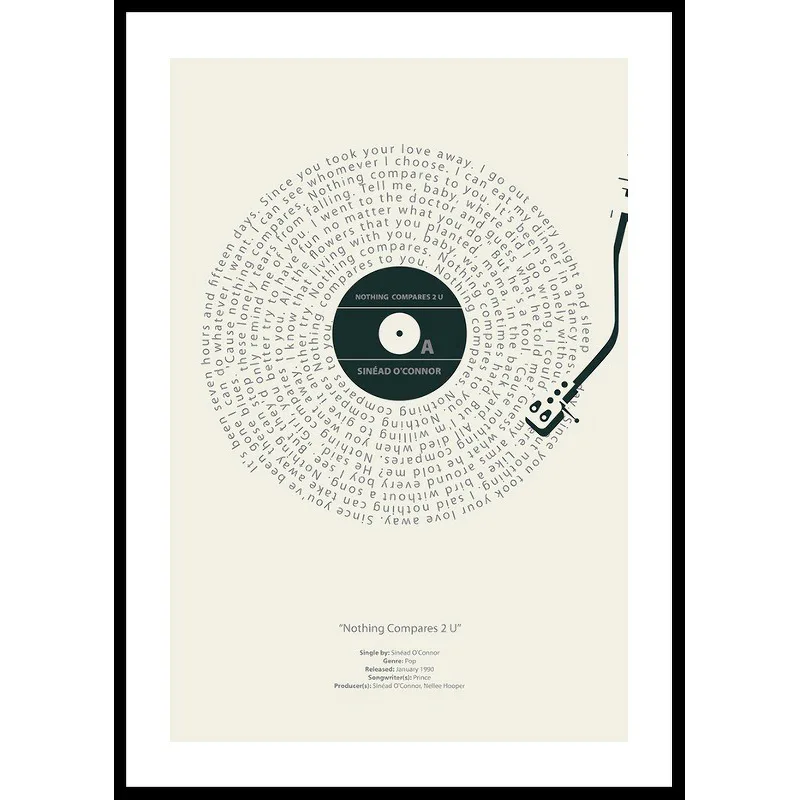 Poster Gallerix Nothing Compares 2 U Vinyl By Sinead O Connor