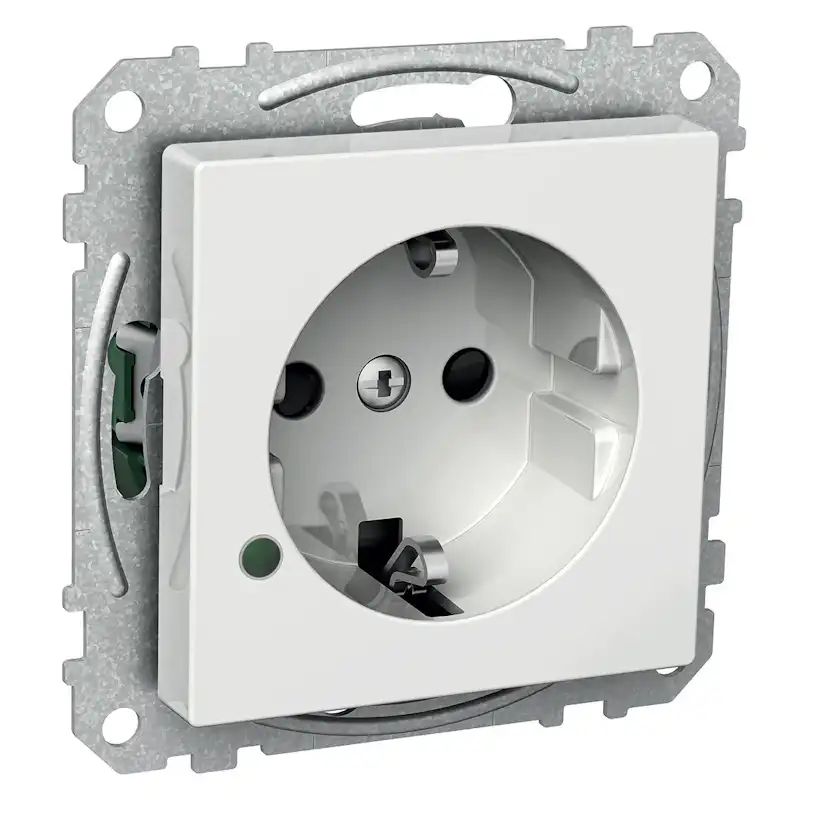 Vägguttag Schneider Electric Exxact med LED-indikering
