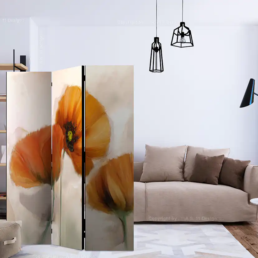 Rumsavdelare Arkiio Poppies Vintage 135x172 cm