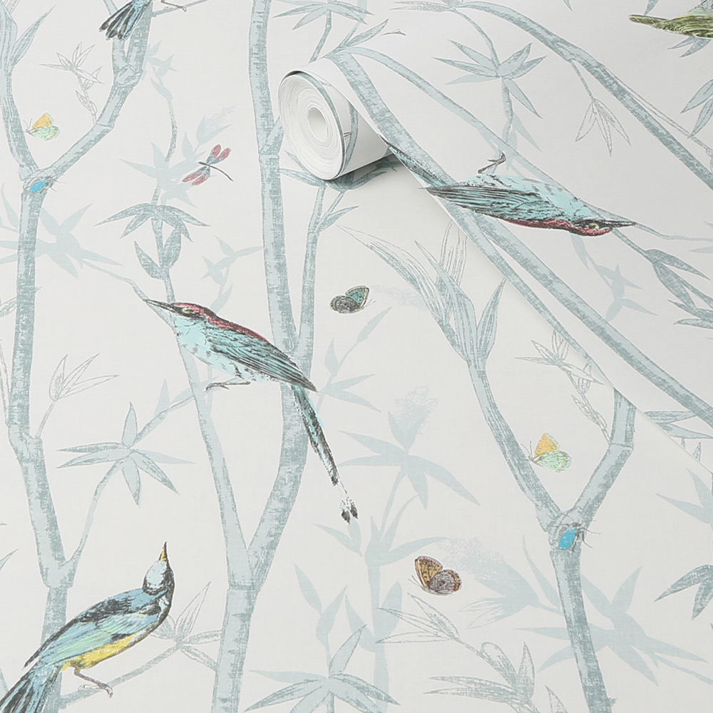 Tapet NEXT Chinoiserie Bird Trail Duck Egg