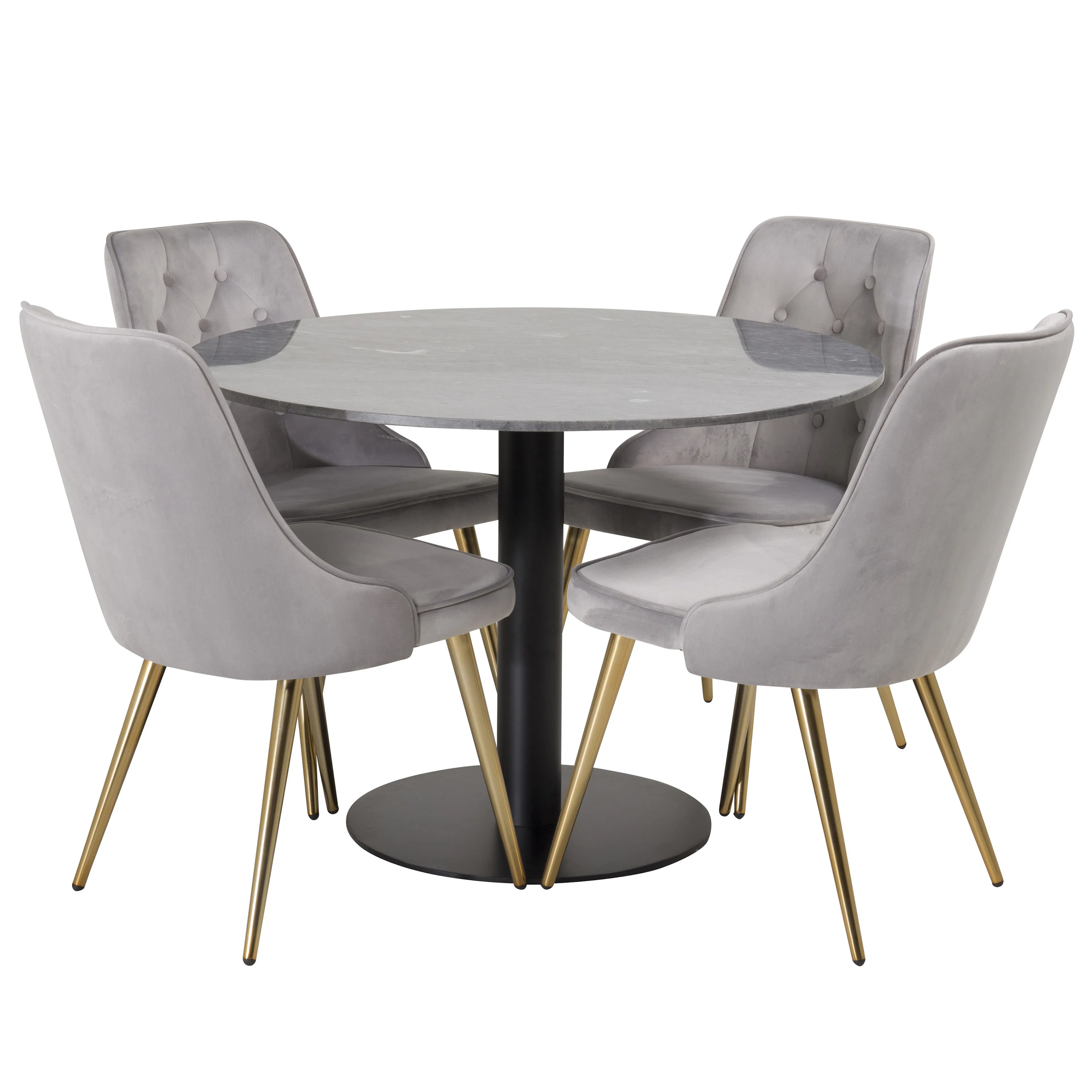 Svart/Ljusgrå/Mässing