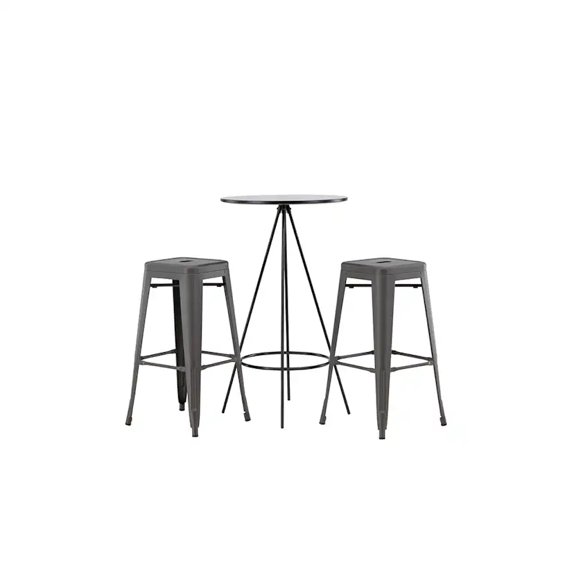 Matgrupp Venture Home Bistro Ø60 cm med 2 st Tempe stolar