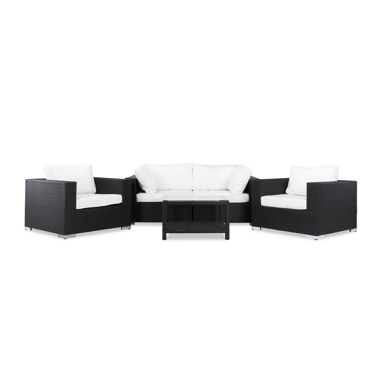 Loungegrupp Comfort Garden Bahamas 4-sits med 2 Fåtöljer och Bord 75x75 Utomhus