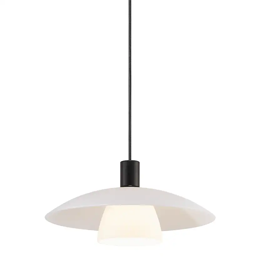 Taklampa Nordlux Verona Svart Glas Pendel E27 Takbelysning