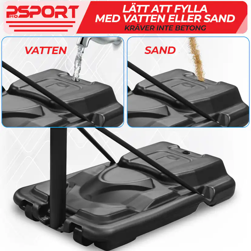 Basketställning ProSport Premium Justerbar Basketkorg 2,3-3,05m