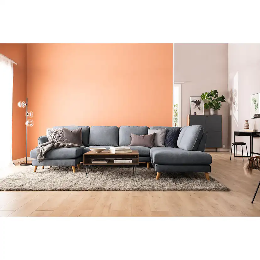 Trend Lyx U-soffa med Divan Vänster Mörkgrå
