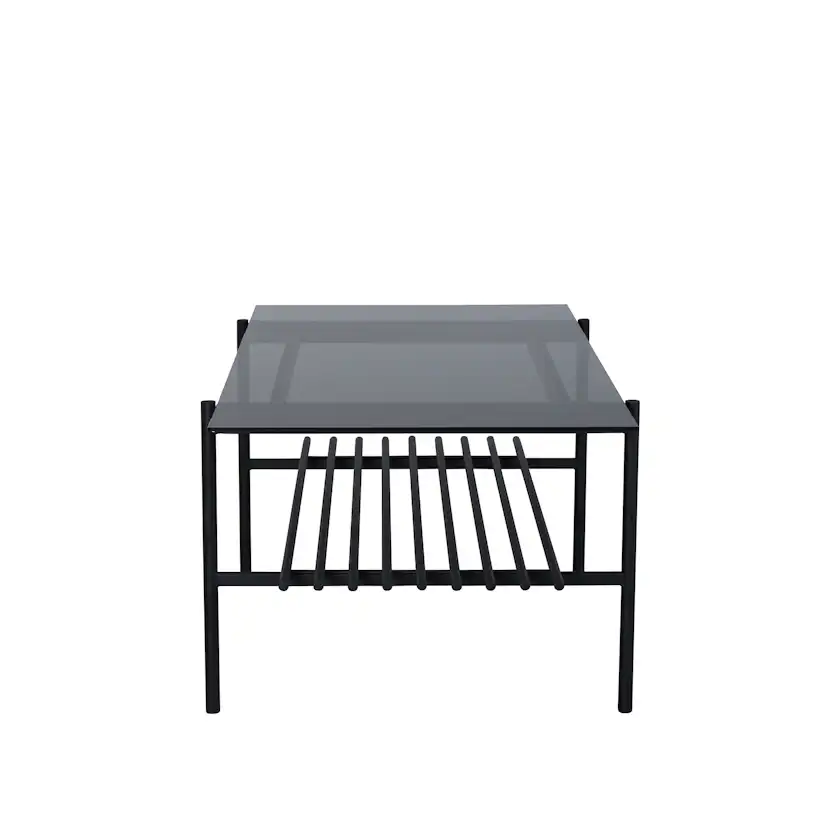 Von Staf Sofa Table - black / Black Smoked Glass glass Svart Glas