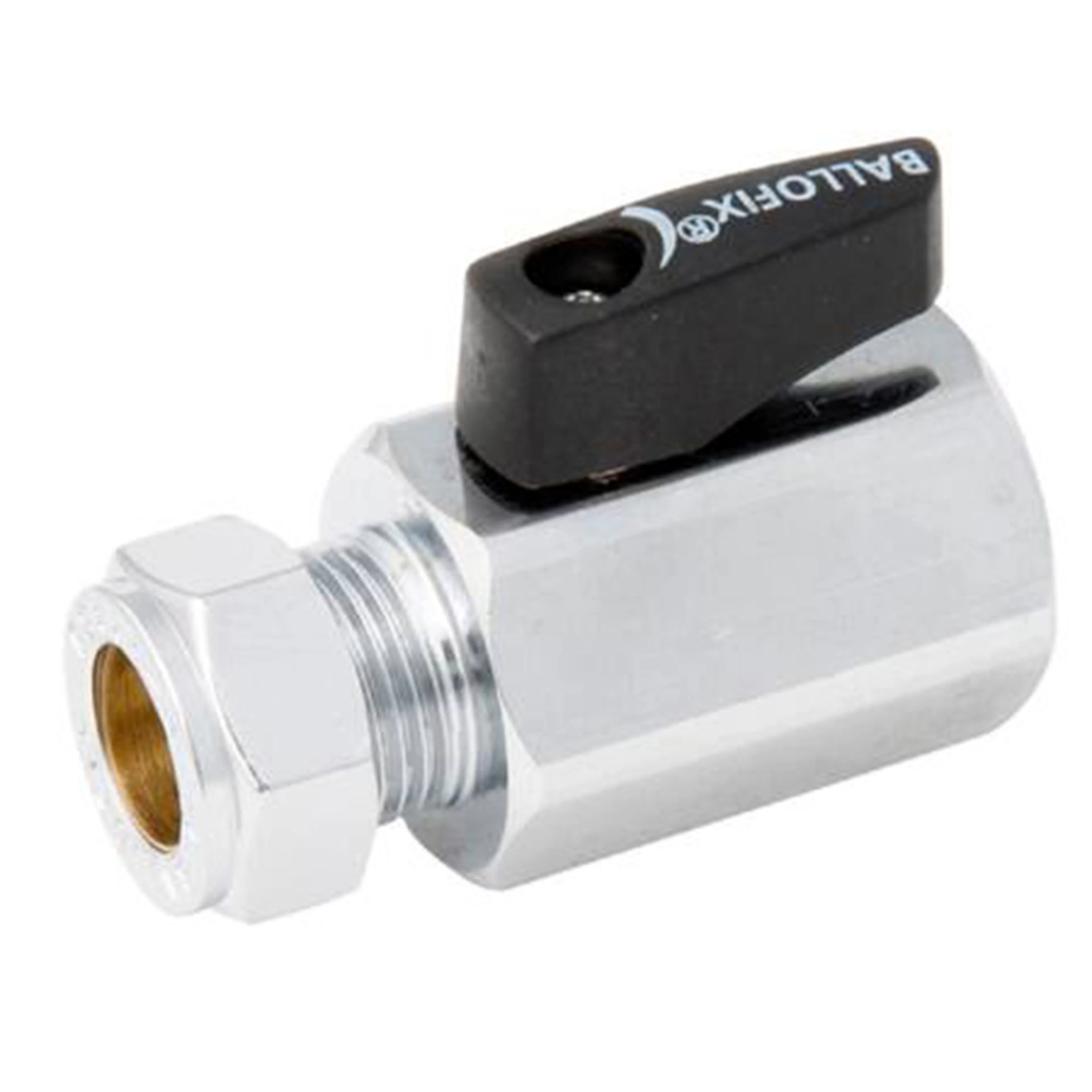 Kulventil Broen Ballofix 505 Rak med Vred Dimension: 12xG15 mm