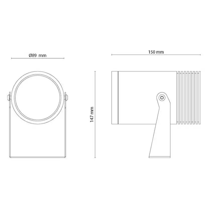 Spotlight SG ARMATUREN Hovden Maxi 3K 36° Dimbar LED Utebelysning Antracit