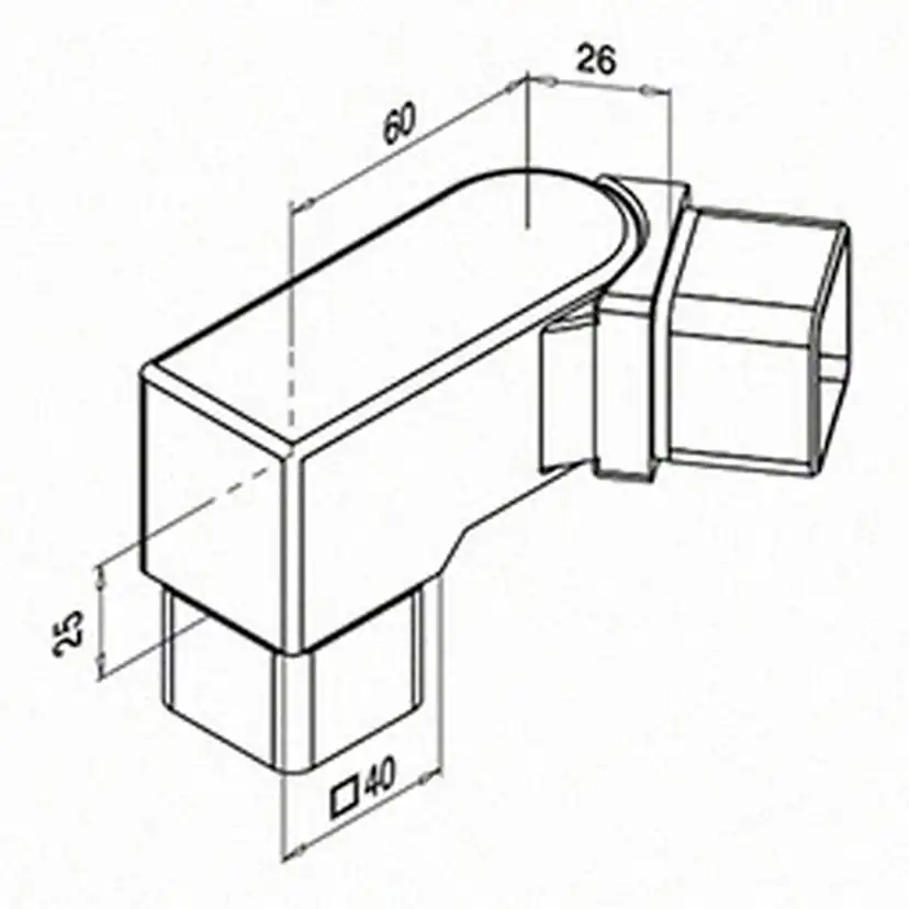 Knä Herrljunga Ledstångsfabrik Vinkel Vänster Inomhus