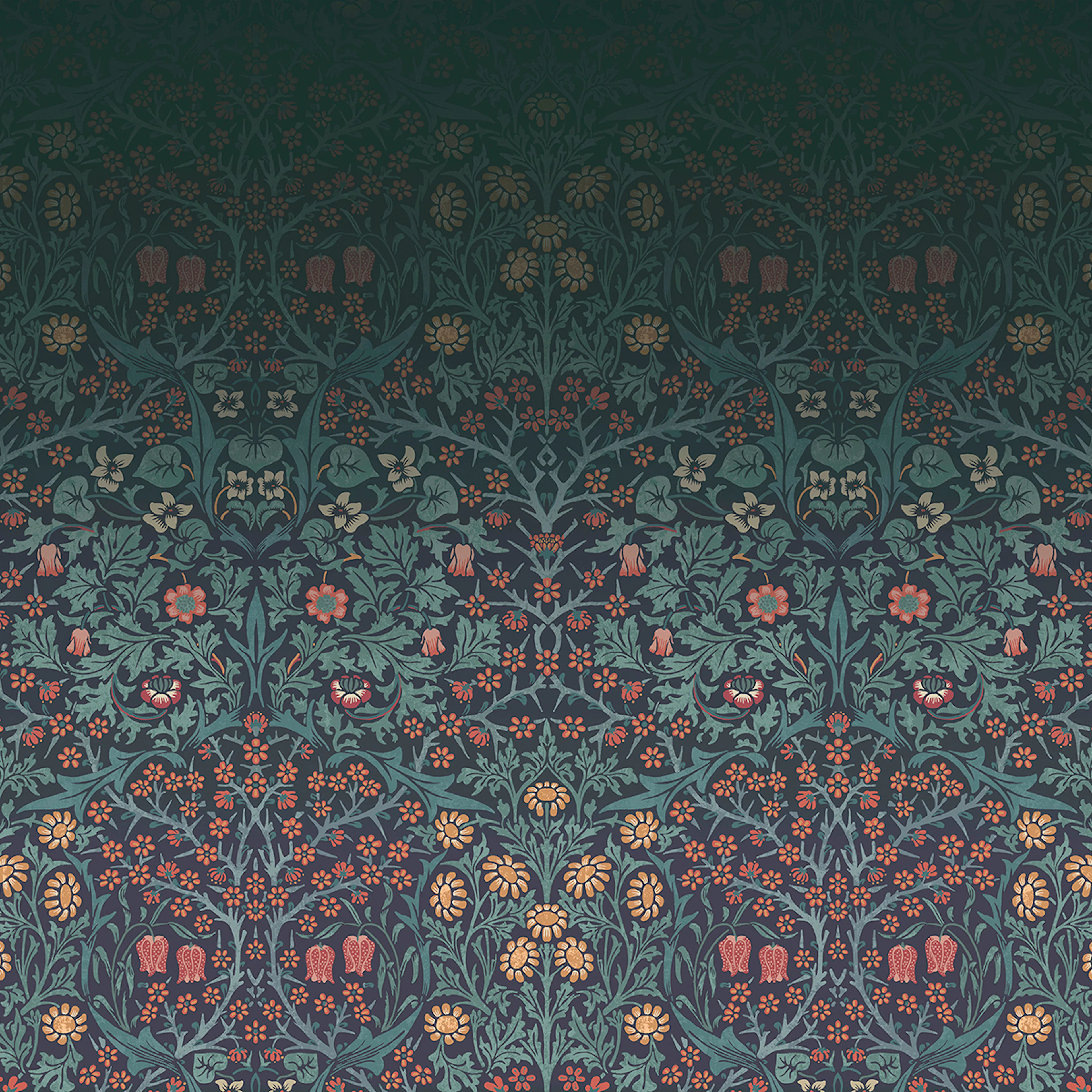 Fototapet William Morris At Home Blackthorn Navy