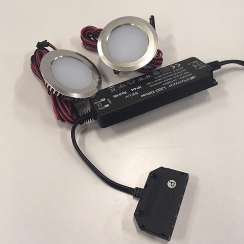 LED-Spot Hafa Krom 55mm Infälld med Transformator