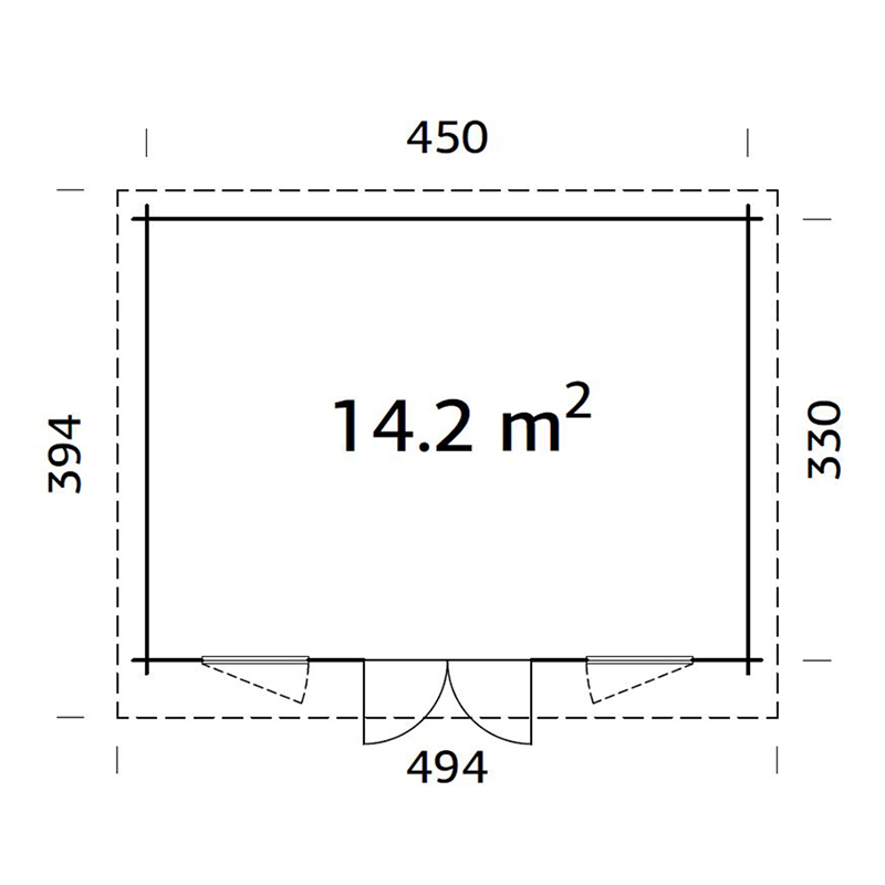 Stuga Palmako Lisa 14,2 m2