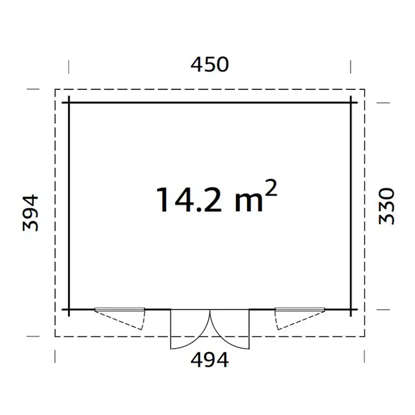 Stuga Palmako Lisa 14,2 m2
