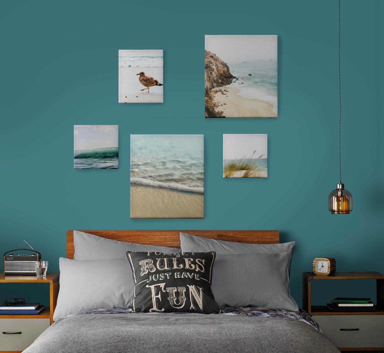 Canvastavla Art For The Home Set av 5 Utsikt över havet 60x80cm