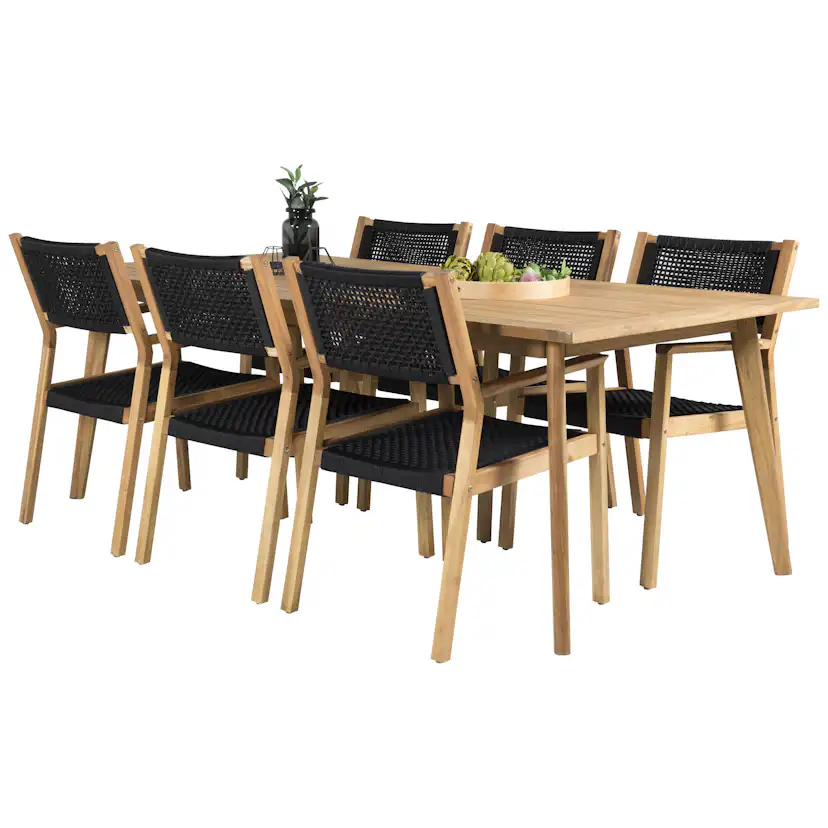 Matgrupp Venture Home Caisa 220 med 6 Lotta Matstolar