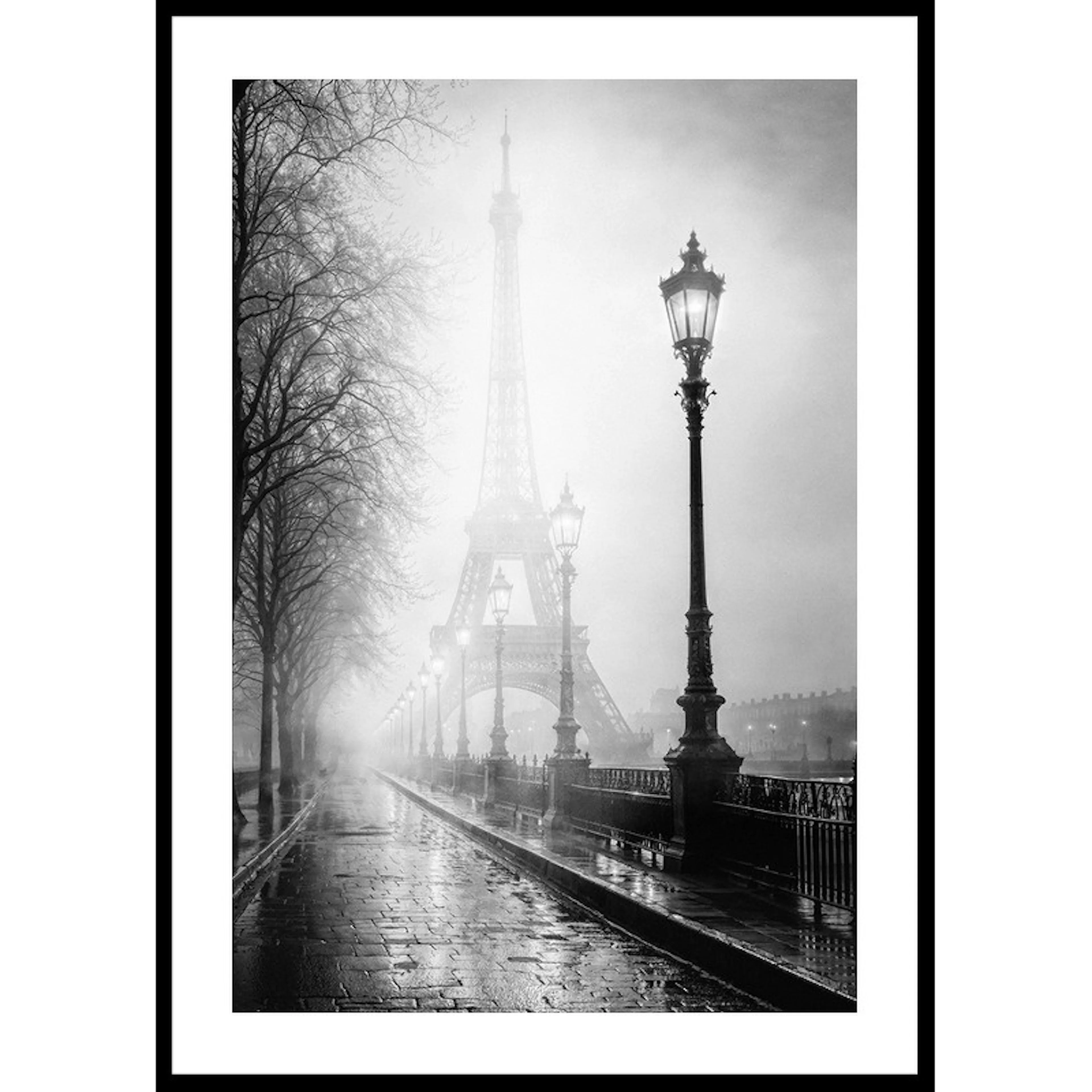 Paris In Fog B&W 50x70 50x70 cm
