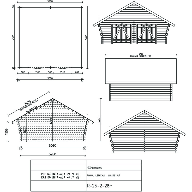 Timmerlada LP Garden R25 Glesa Väggar 25 m2