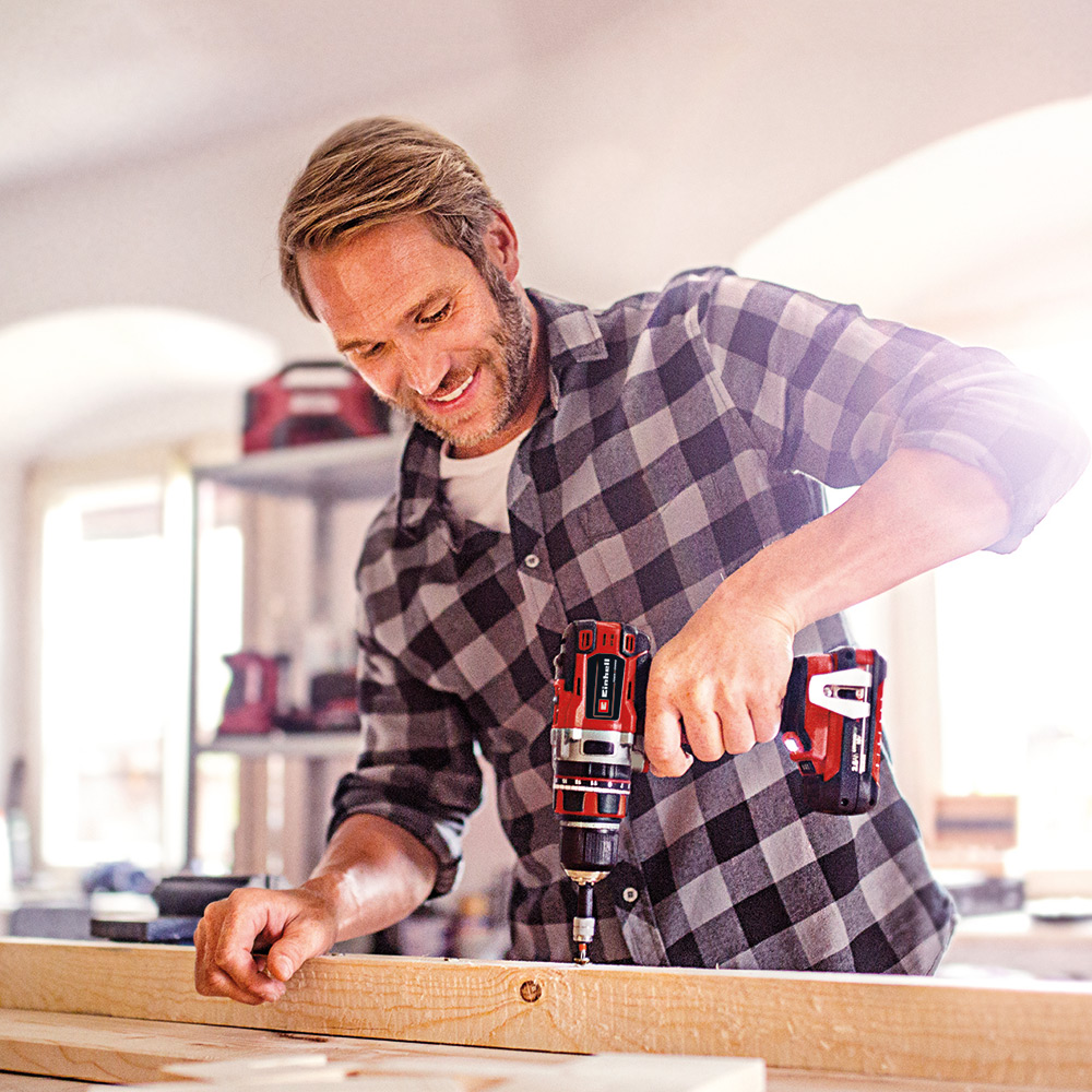 Slagborrmaskin Einhell TE-CD 18V Med Batteri, Laddare & Väska