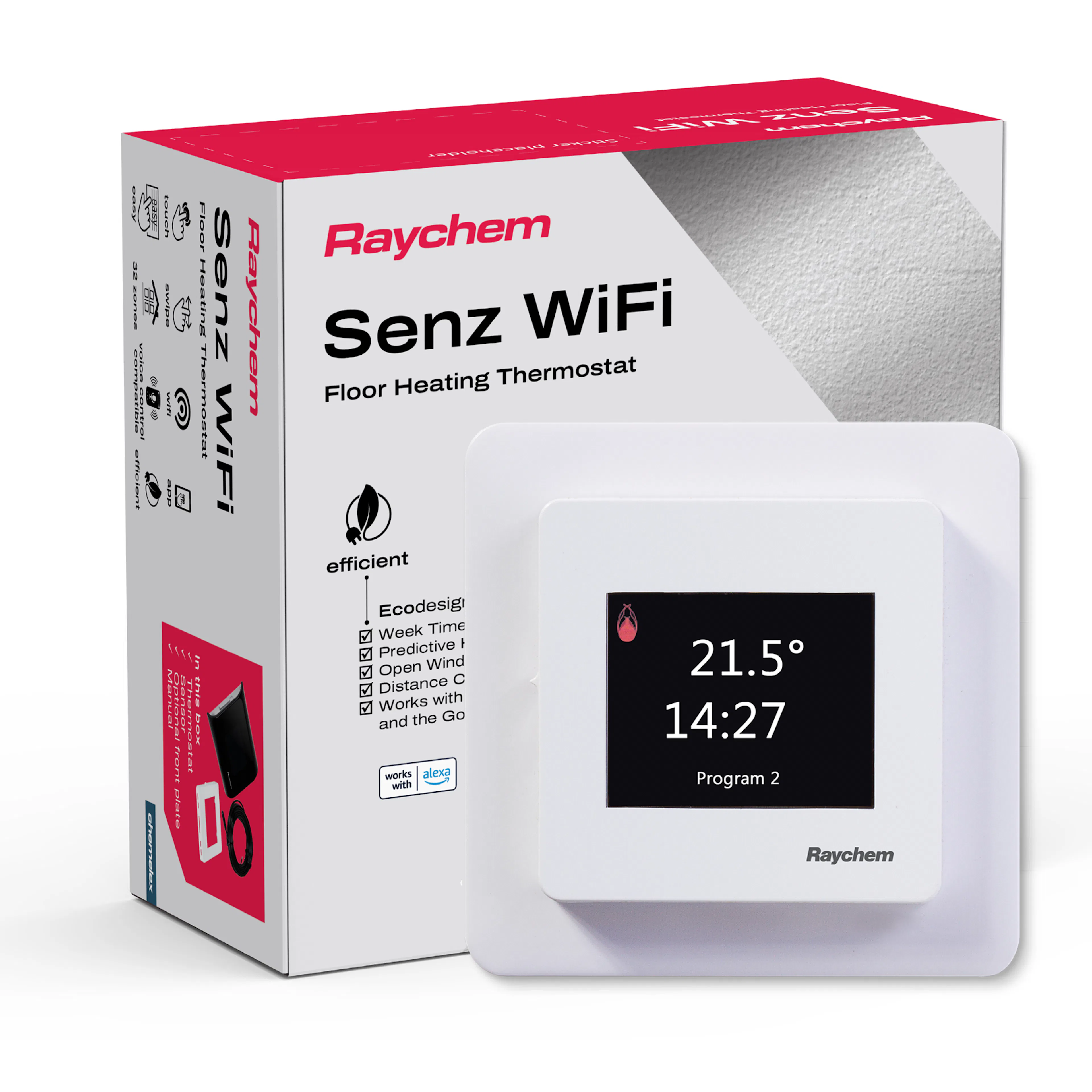 Termostat Rayschem SENZ WIFI Golvvärmetermostat för Golvvärmekablar & -Mattor