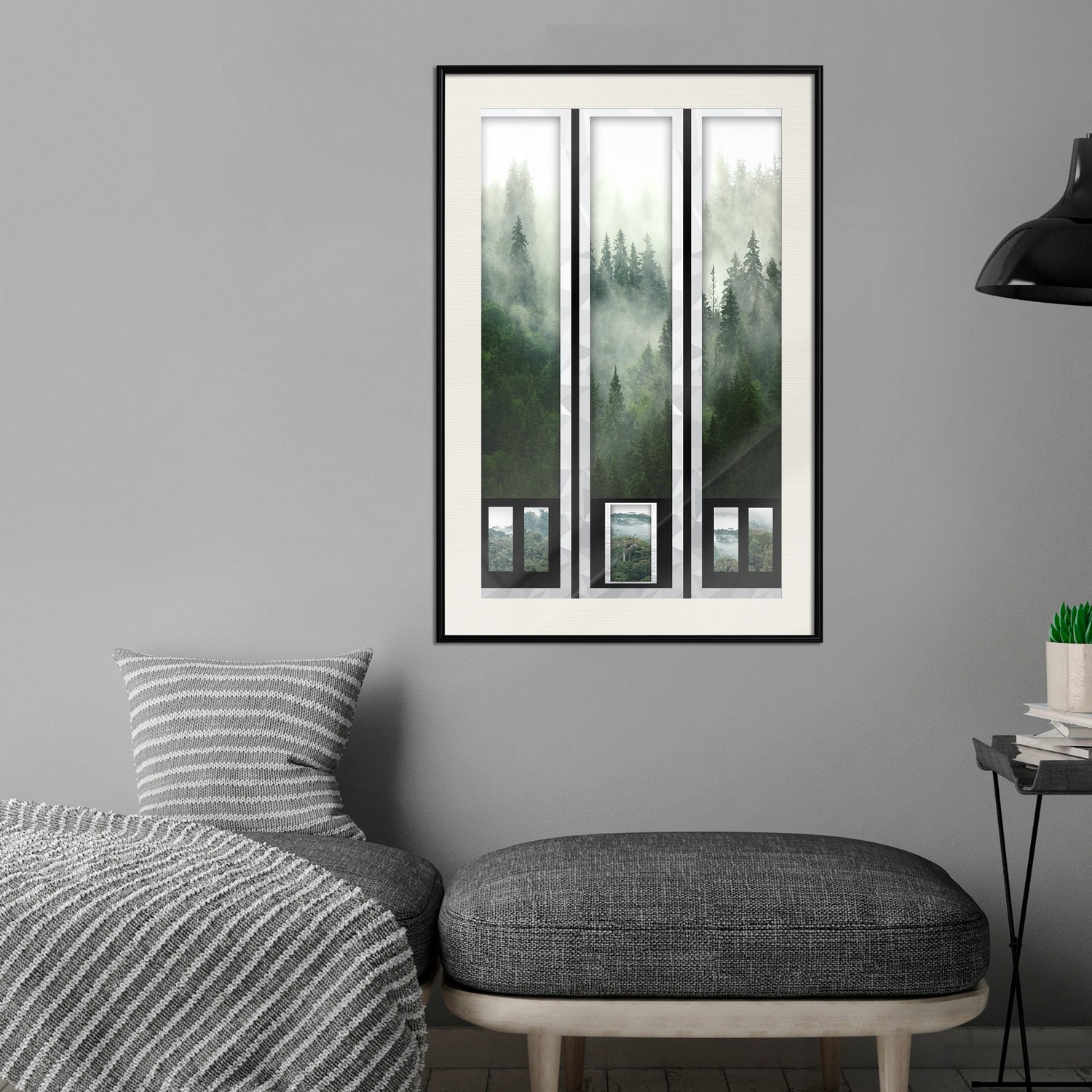 Affisch - Memories Cards [Poster] 20x30 Svart ram med passepartout, 20x30 cm