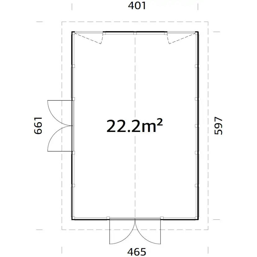 Isabella 22,2 m2 BNDIP Impregnerad brun