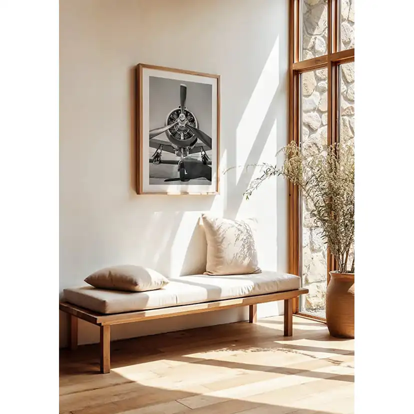 Poster Gallerix Vintage Propeller Aircraft B&W