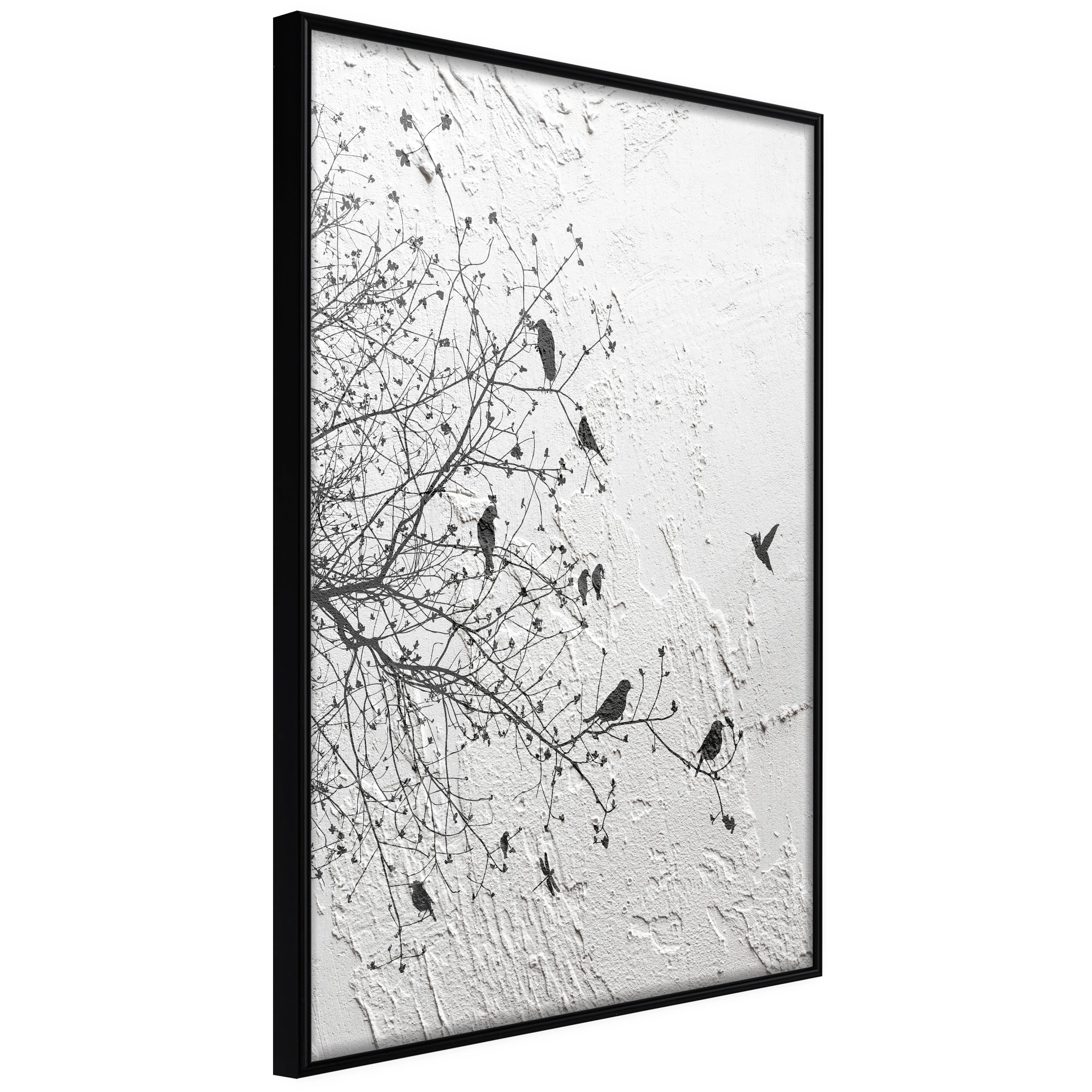 Affisch - Birds on Tree [Poster] 40x60 Svart ram, 40x60 cm