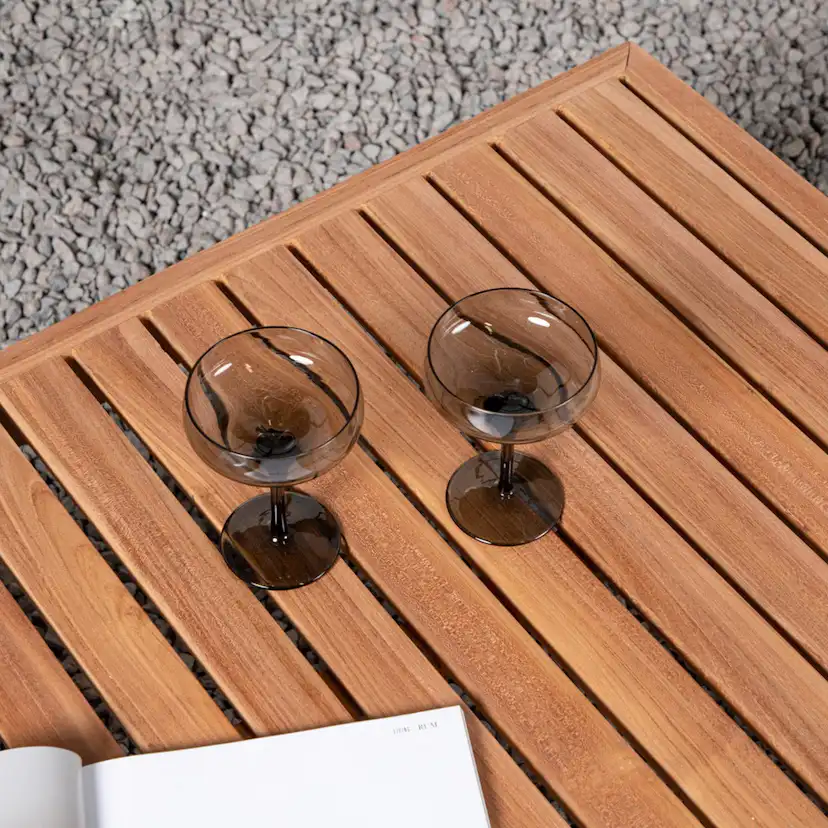 Soffbord Venture Home Amlan Natur Teak Fyrkantigt Vardagsrumsbord