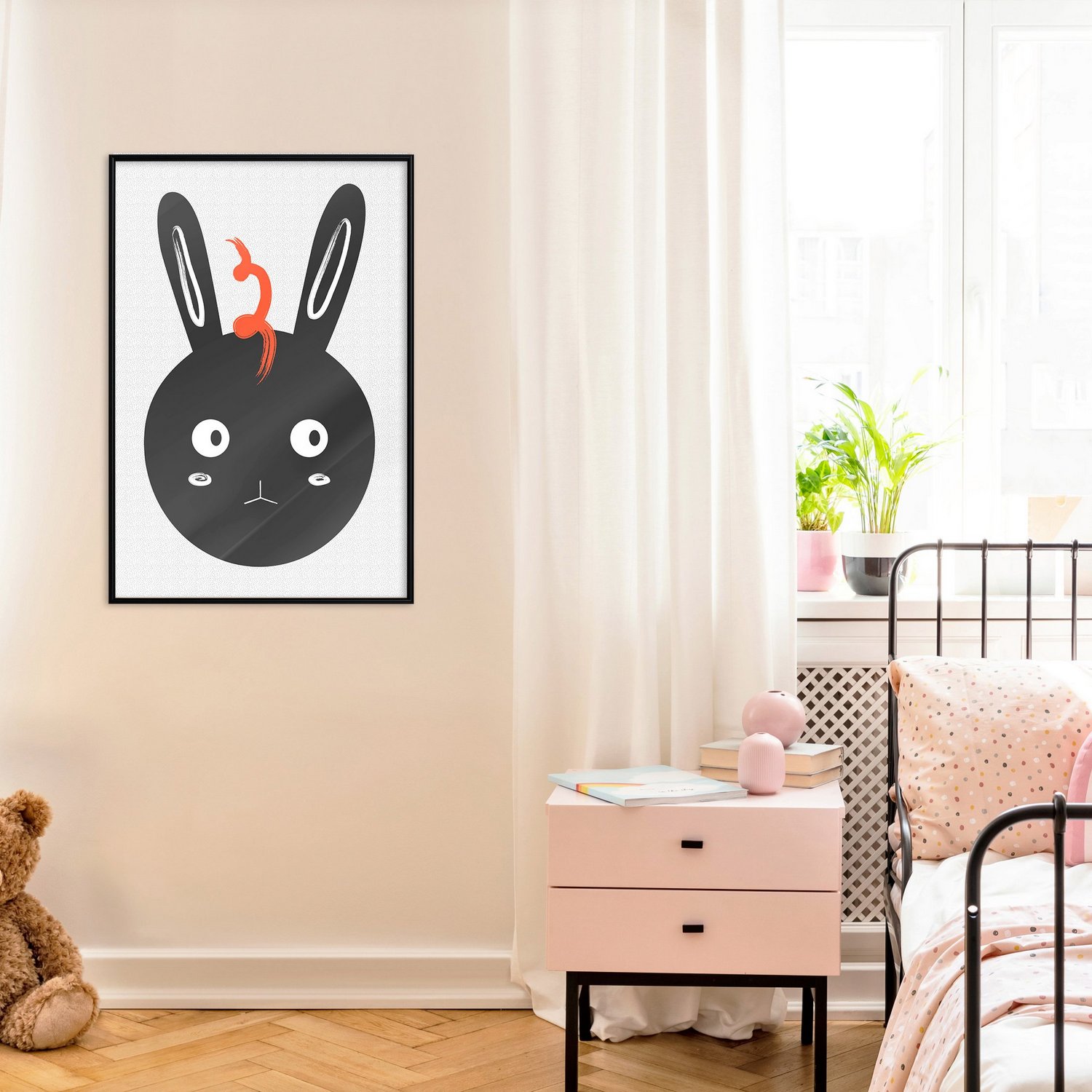 Poster Artgeist Affisch Rabbit Sees Everything