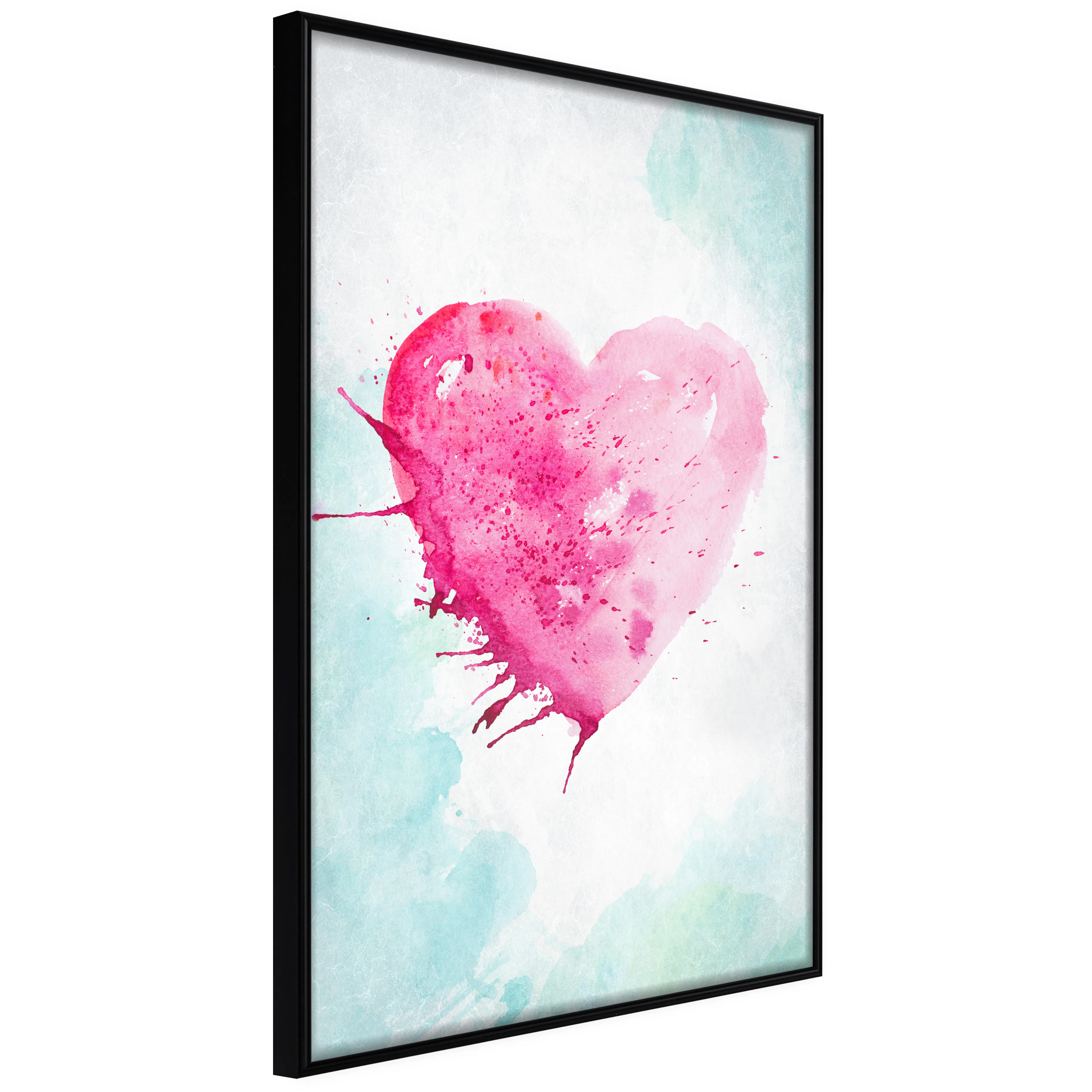 Affisch - Watercolour Heart [Poster] 40x60 Svart ram, 40x60 cm