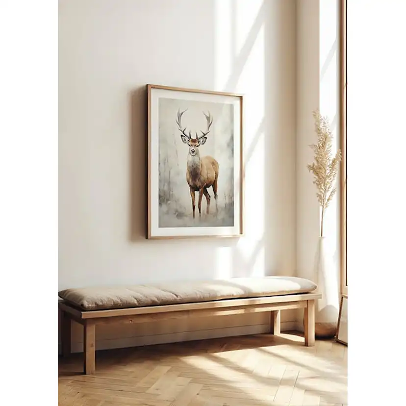 Poster Gallerix Watercolor Painted Deer