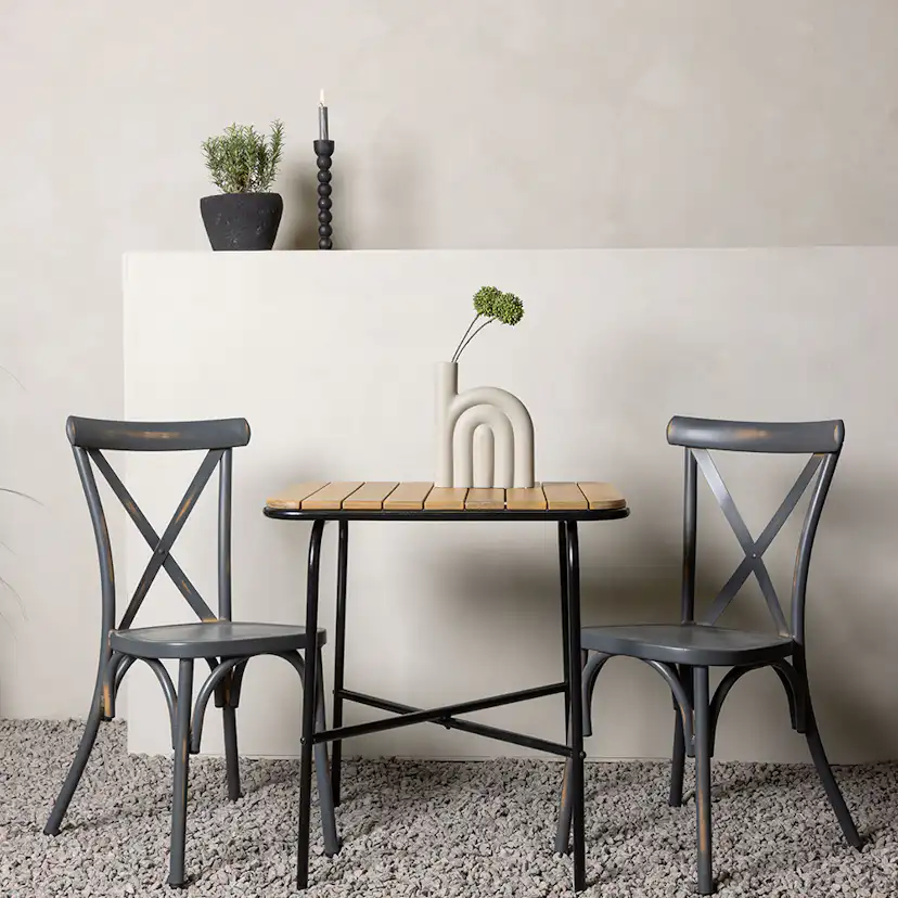 Cafégrupp Venture Home Holmbeck Bord med 2 Tablas Stolar