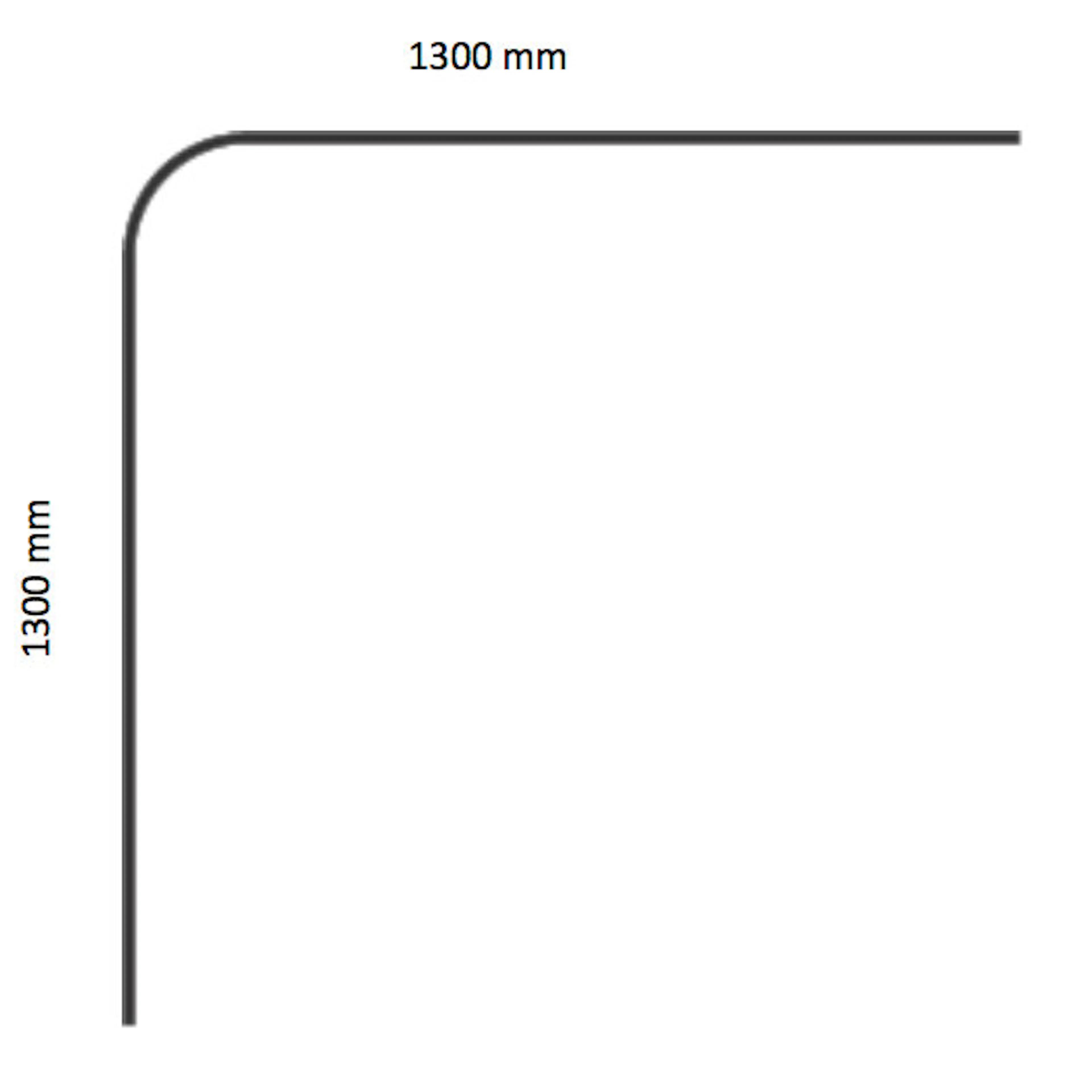 Duschsarg Leijma Stabil L-Form Vit