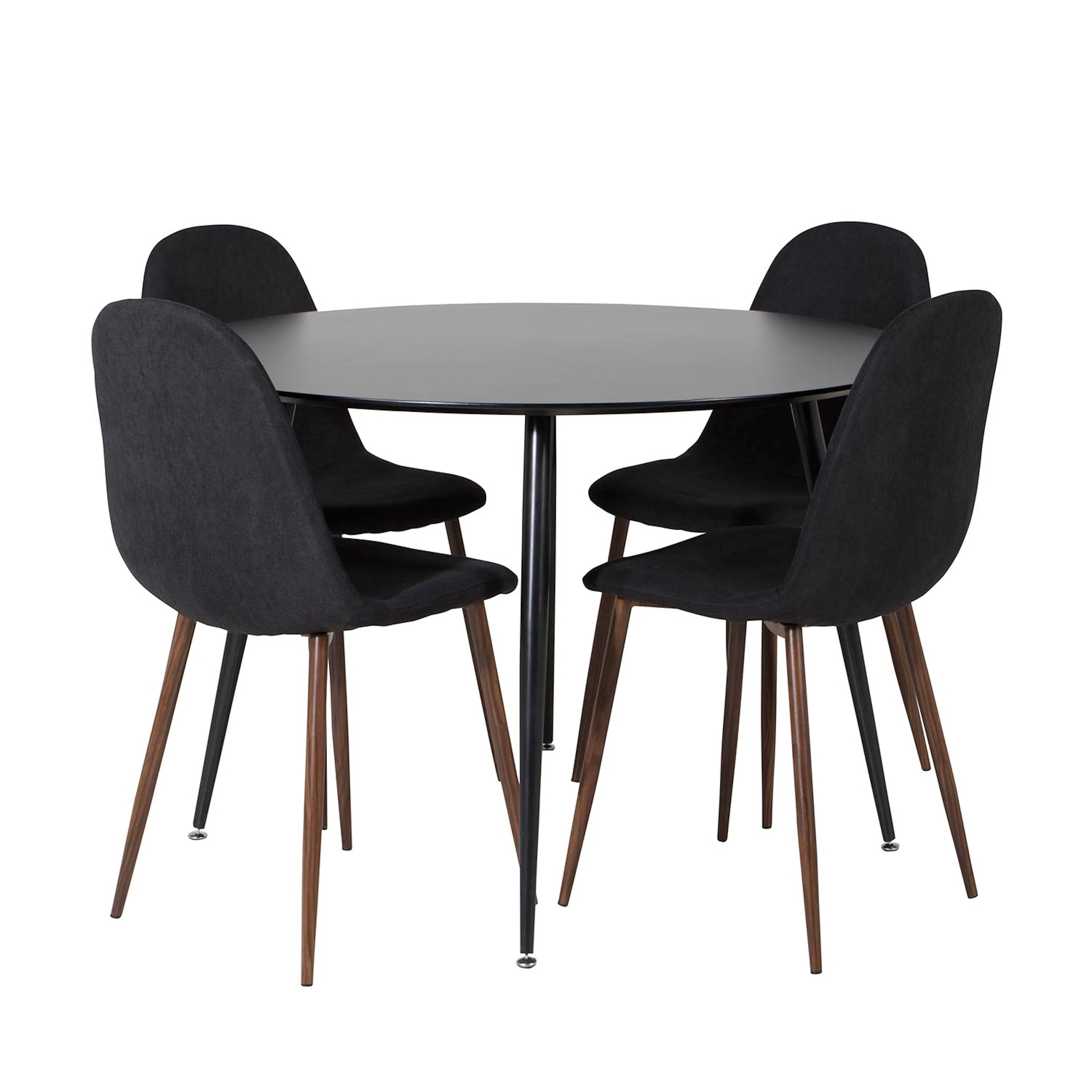 Matgrupp Venture Home Silvia med 4 Pobbie Stolar Runt Polyestertyg