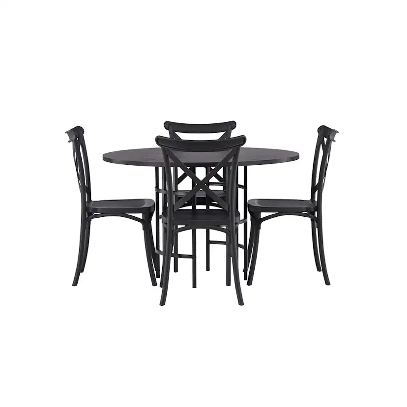 Matgrupp Venture Home Copenhagen Ø 115 cm med 4 Crosett Stolar