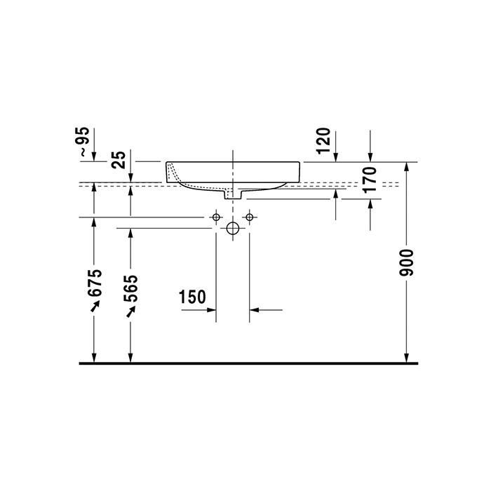 Tvättställ Duravit Happy D2 231560