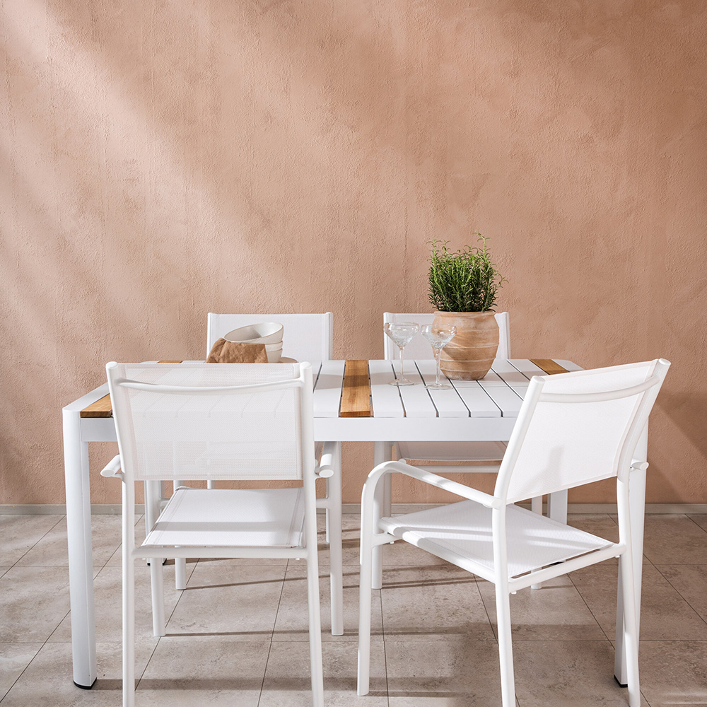 Matgrupp Venture Home Togo med 4 Santorini stolar