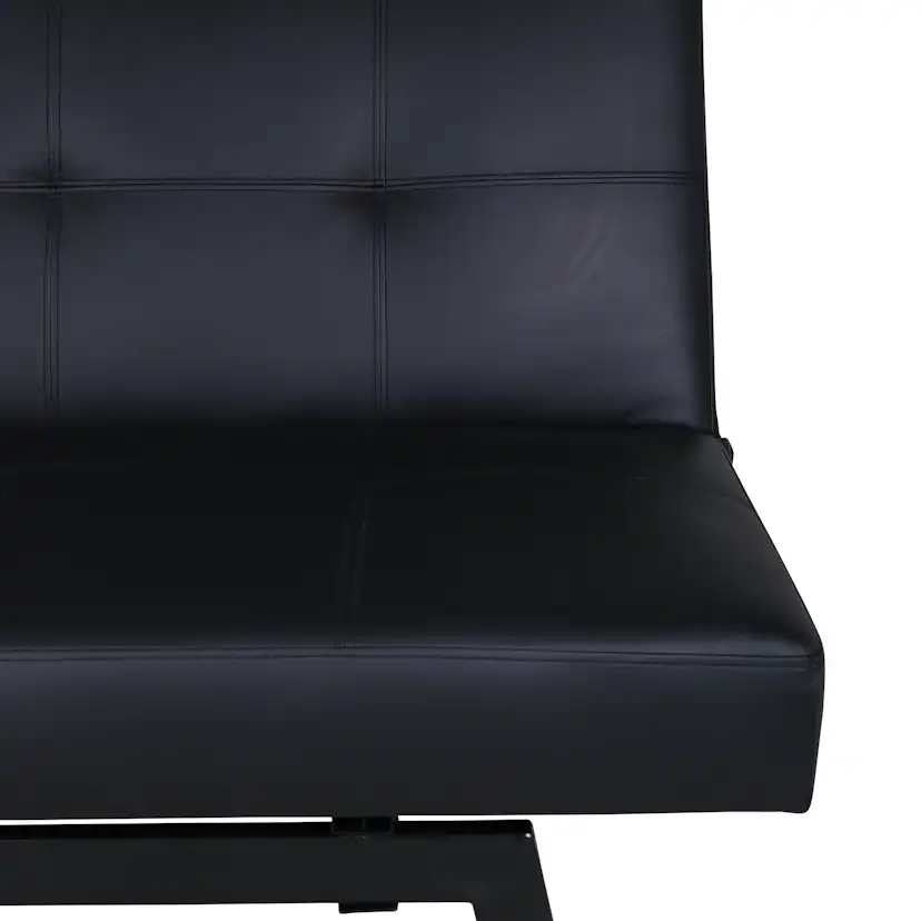 Bäddsoffa Venture Home Bodil Svart Konstläder 2-sitssoffa 180x80x55 cm 1 Sovplats