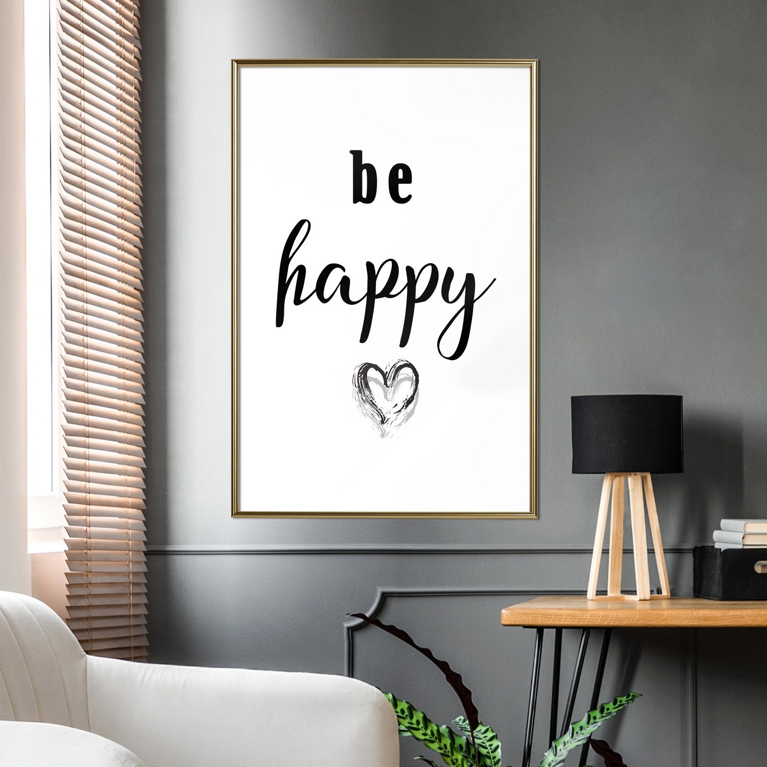 Poster Artgeist Affisch Be Happy