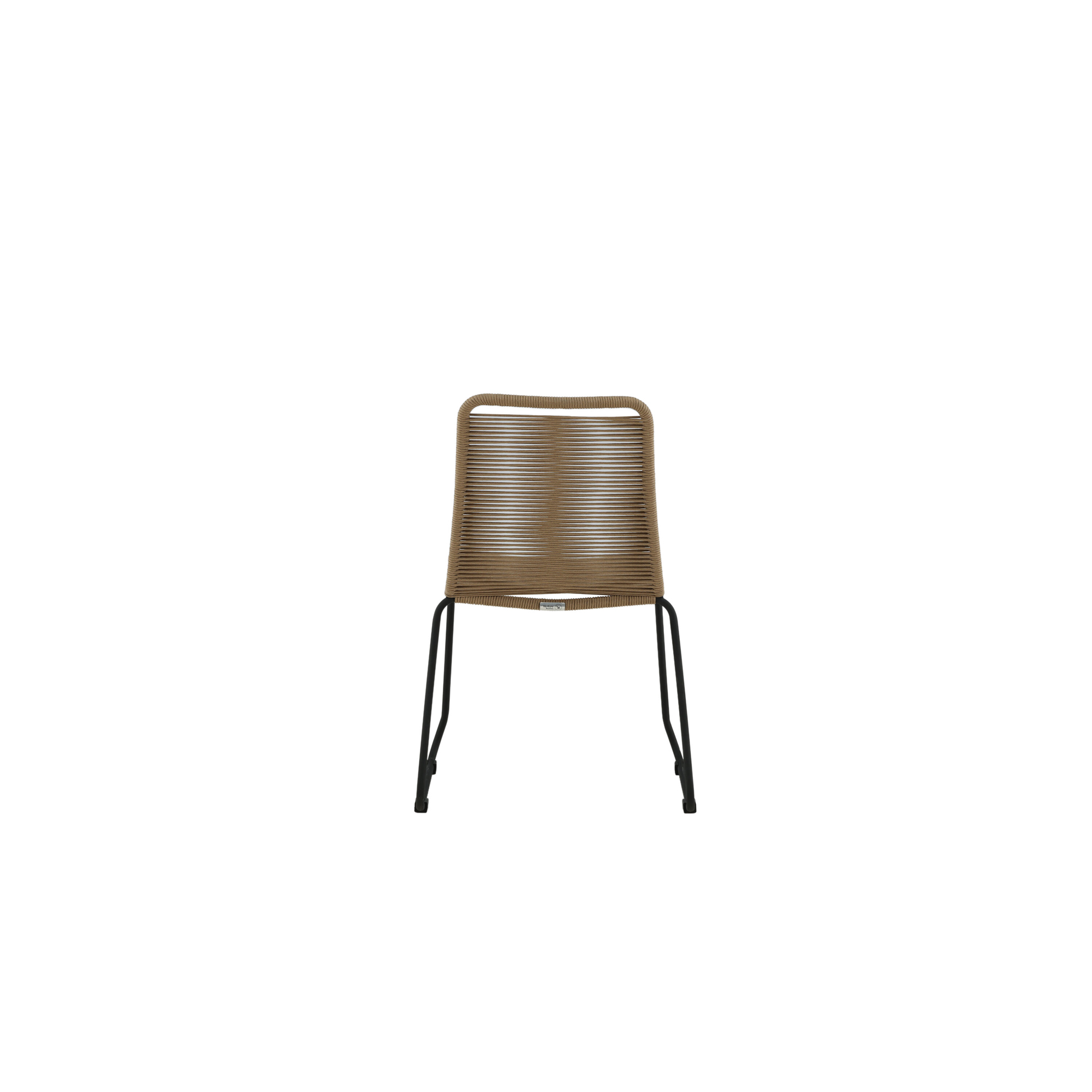 Lindos Stacking Chair - Black Alu / Latte Rope Svart/Latte