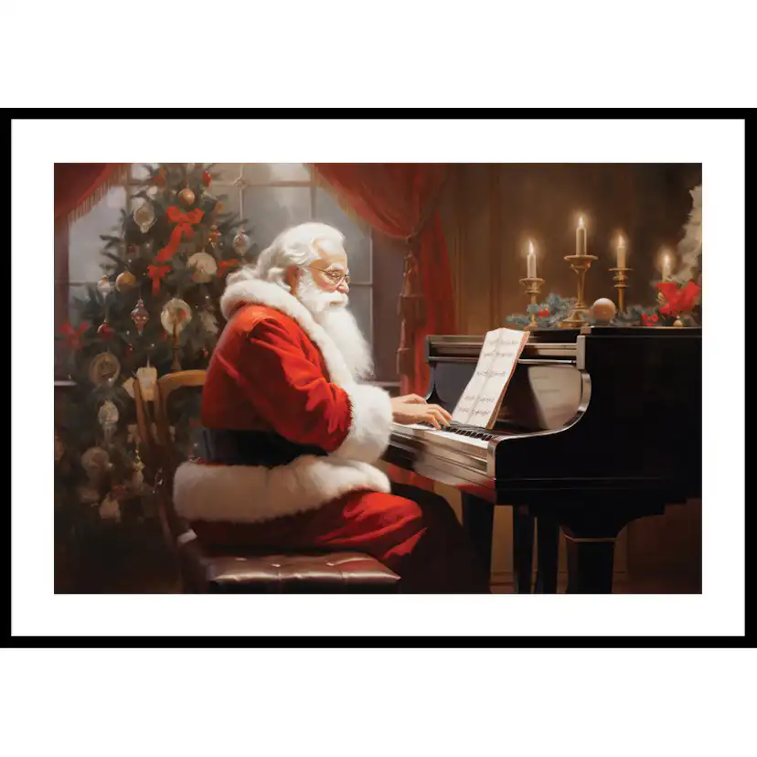 Santa On The Piano 50x70 50x70 cm