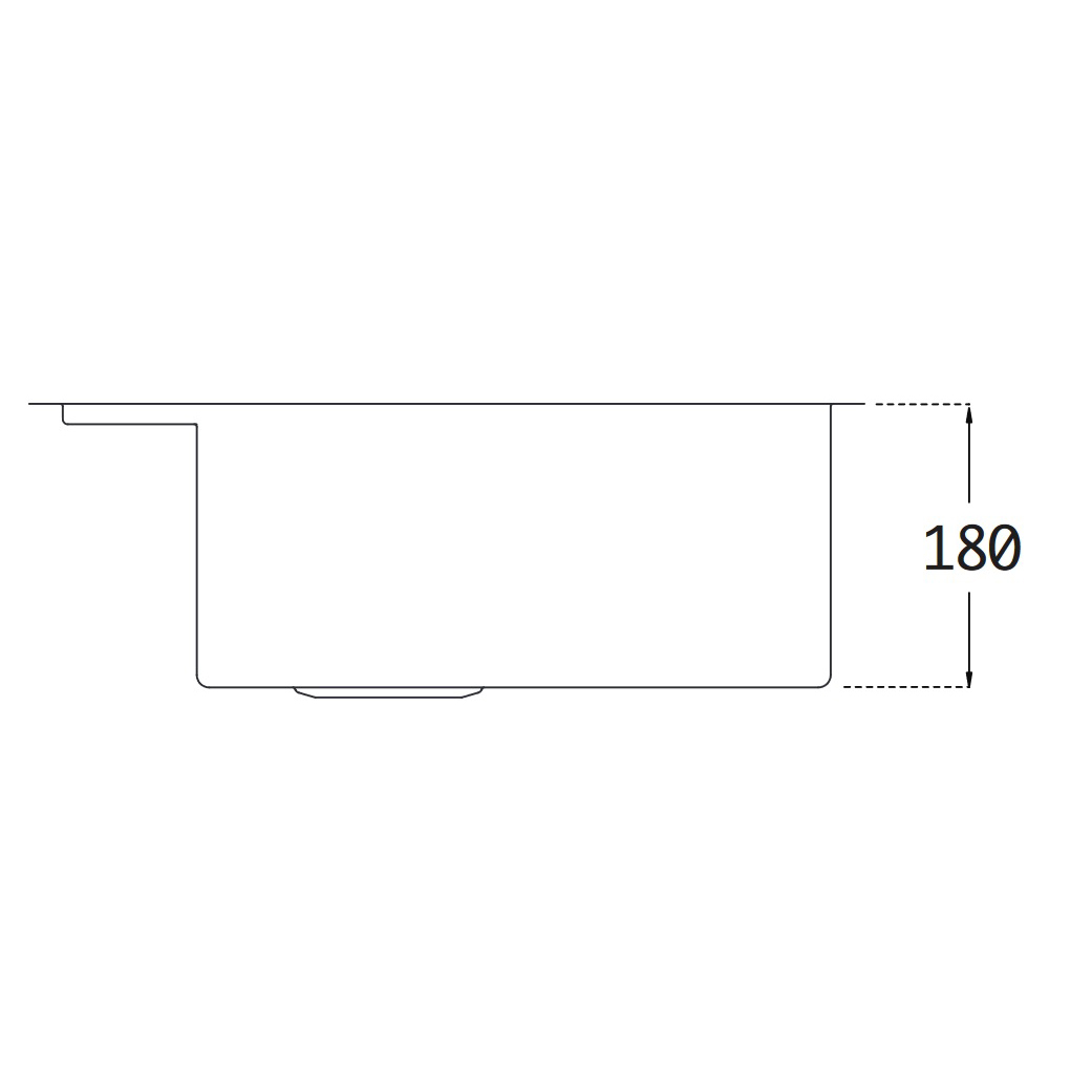 Diskho Lavabo Nexus 60 Rostfri 530 mm Enkel med Korgventil & Vattenlås