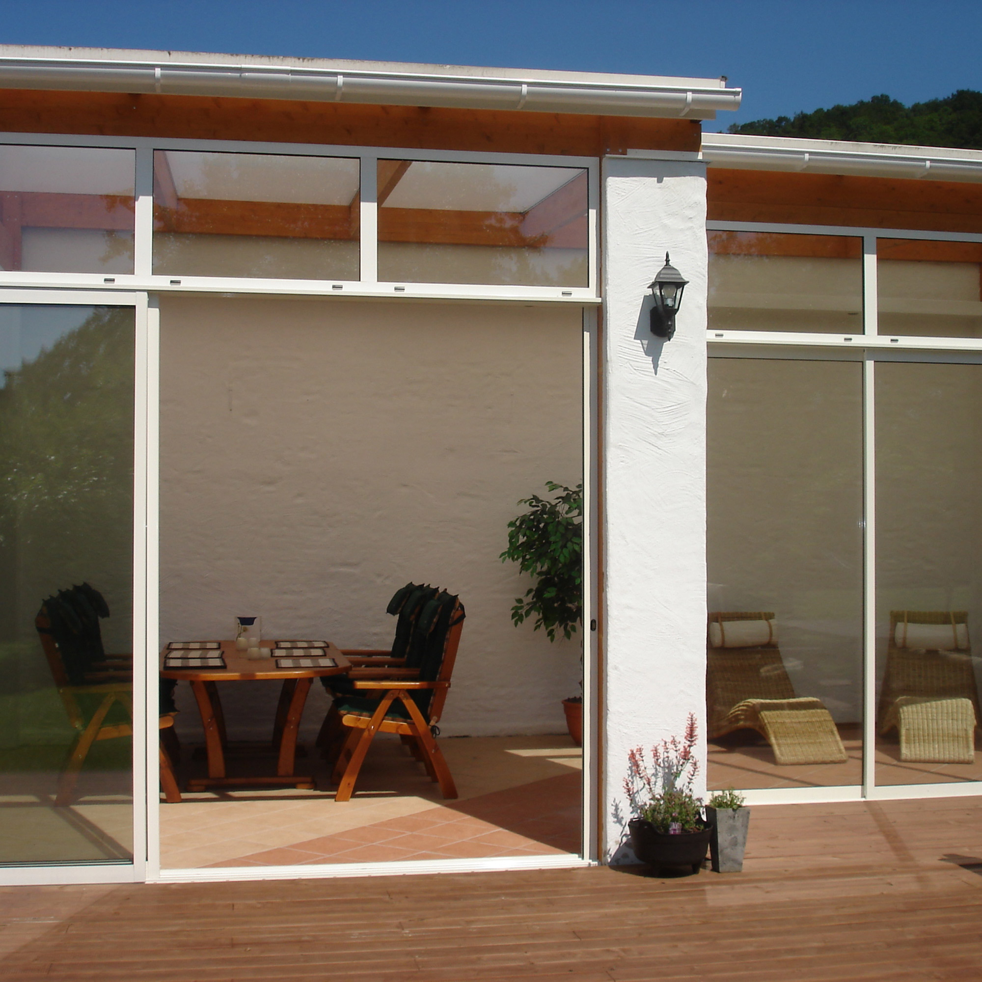 Skjutdörr med Överljus Landskap Robust Vår och Höst 2-del