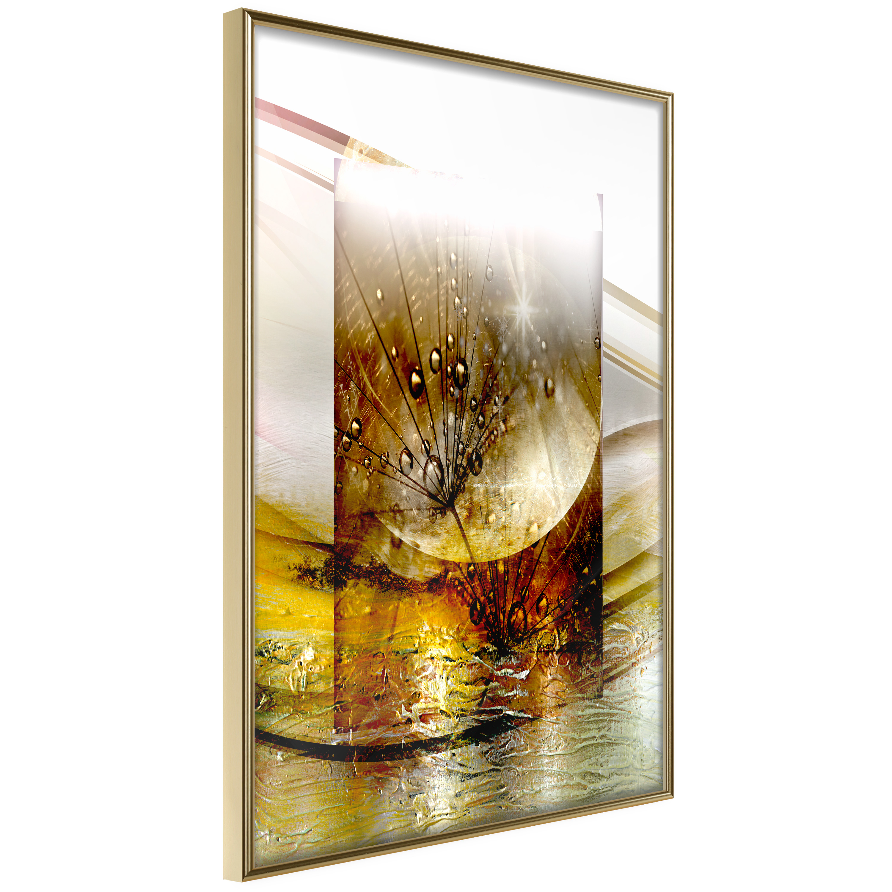 Affisch - Thought [Poster] 20x30 Guld ram, 20x30 cm
