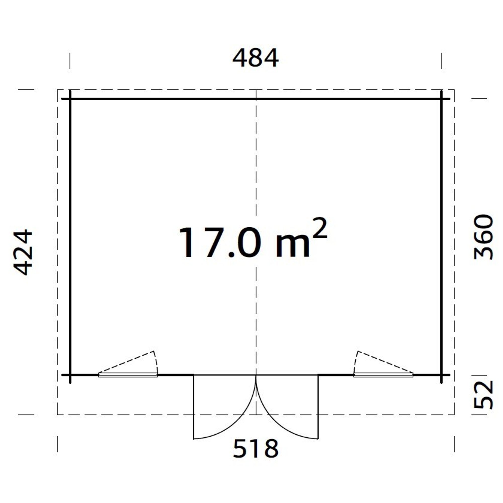 Klara 17,0 m2 Brun dippad