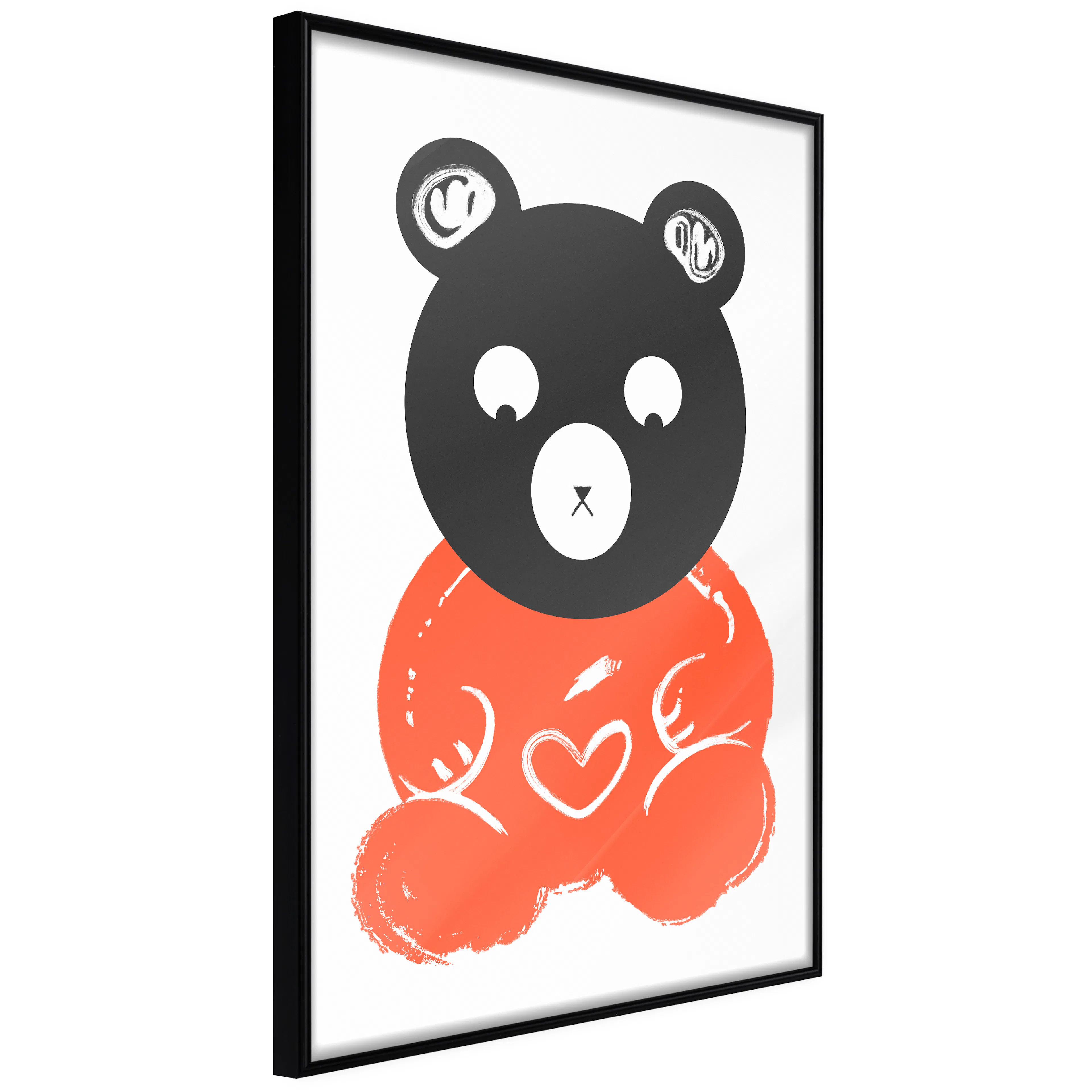 Affisch - Thoughtful Bear [Poster] 40x60 Svart ram, 40x60 cm