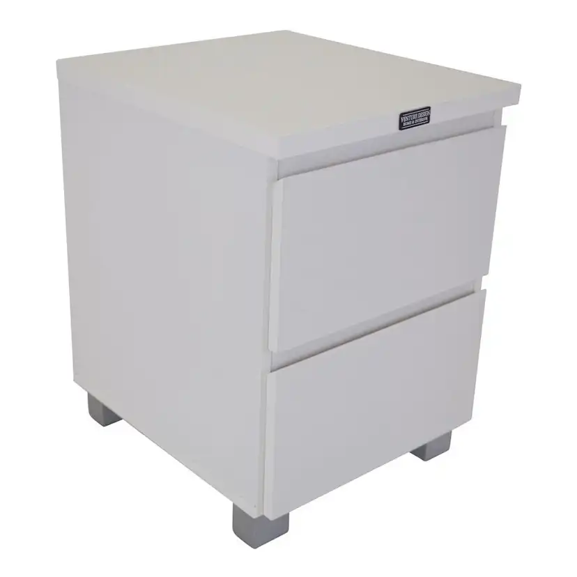 Lind Bedside Table - 40*55*H45 - White Vit