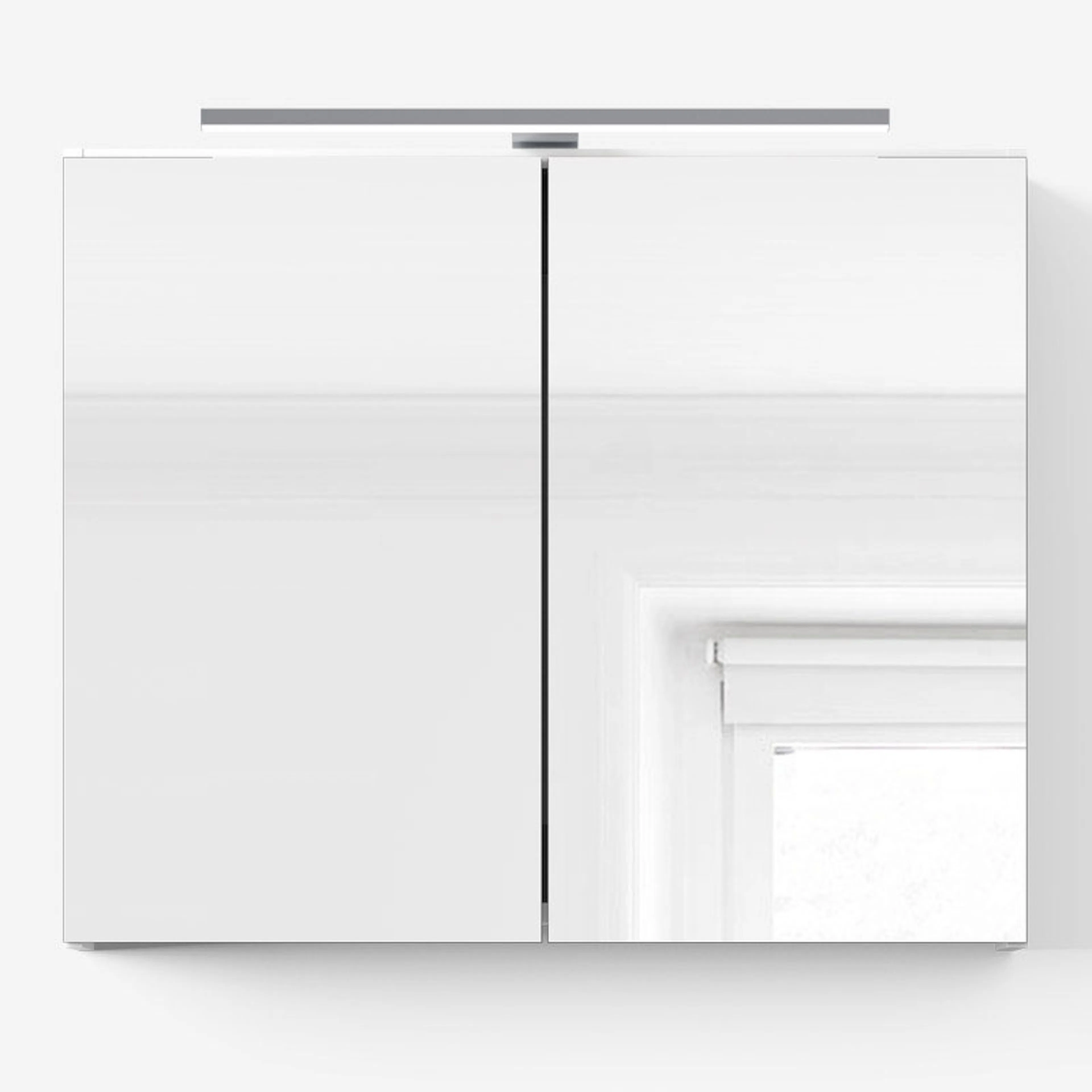 Spegelskåp Ballingslöv Mono Vit melamin 80 cm 80 cm